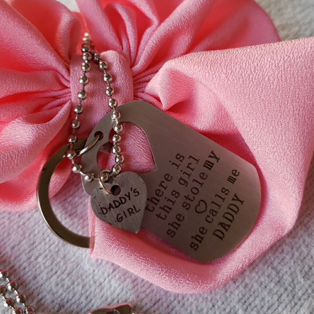 Daddy daughter keychain set